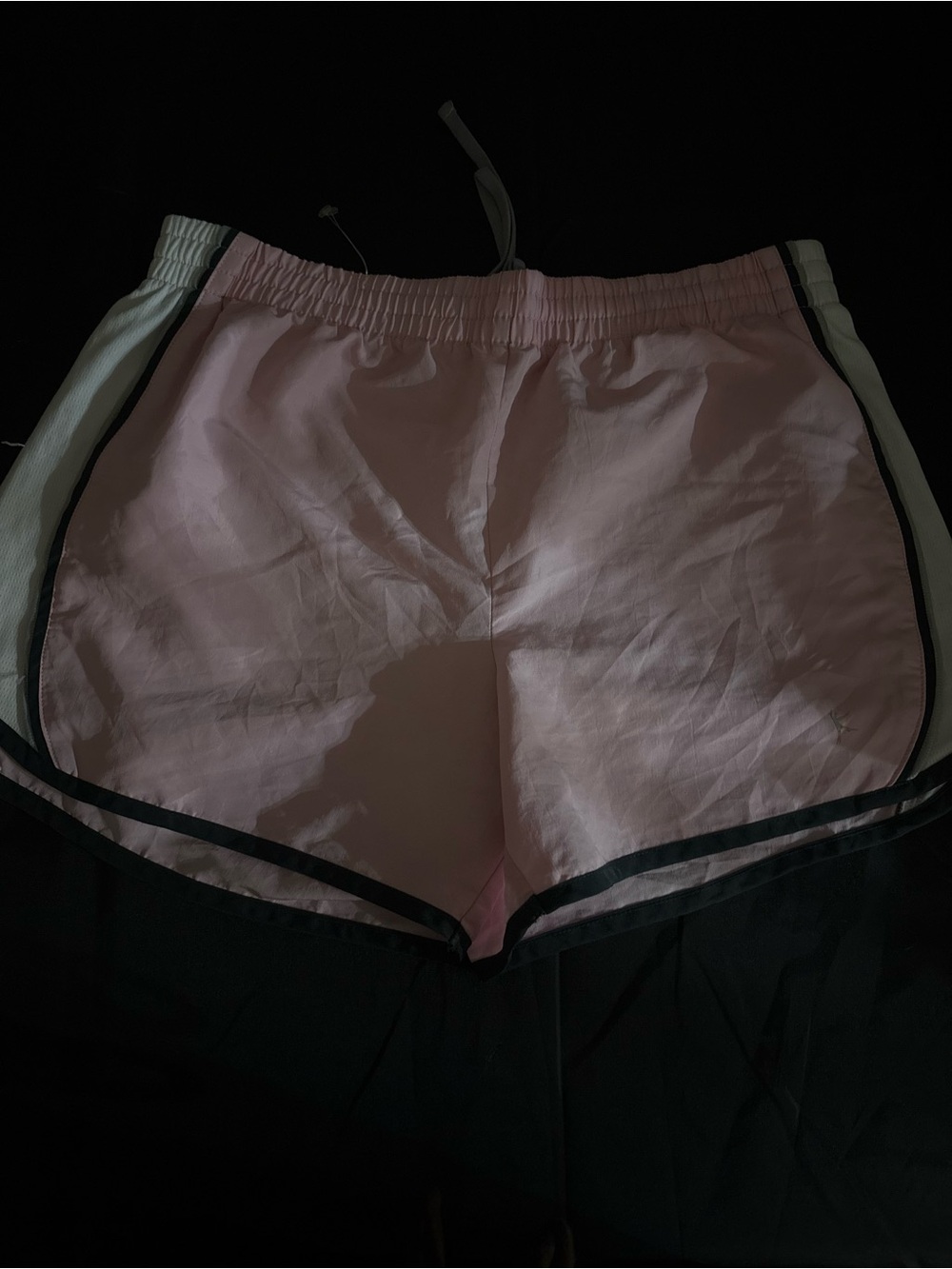 Danskin Now Light Pink Athletic Shorts with Black Trim